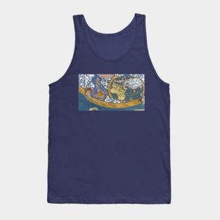 Antique World Map detail with Claudius Ptolemy Tank Top